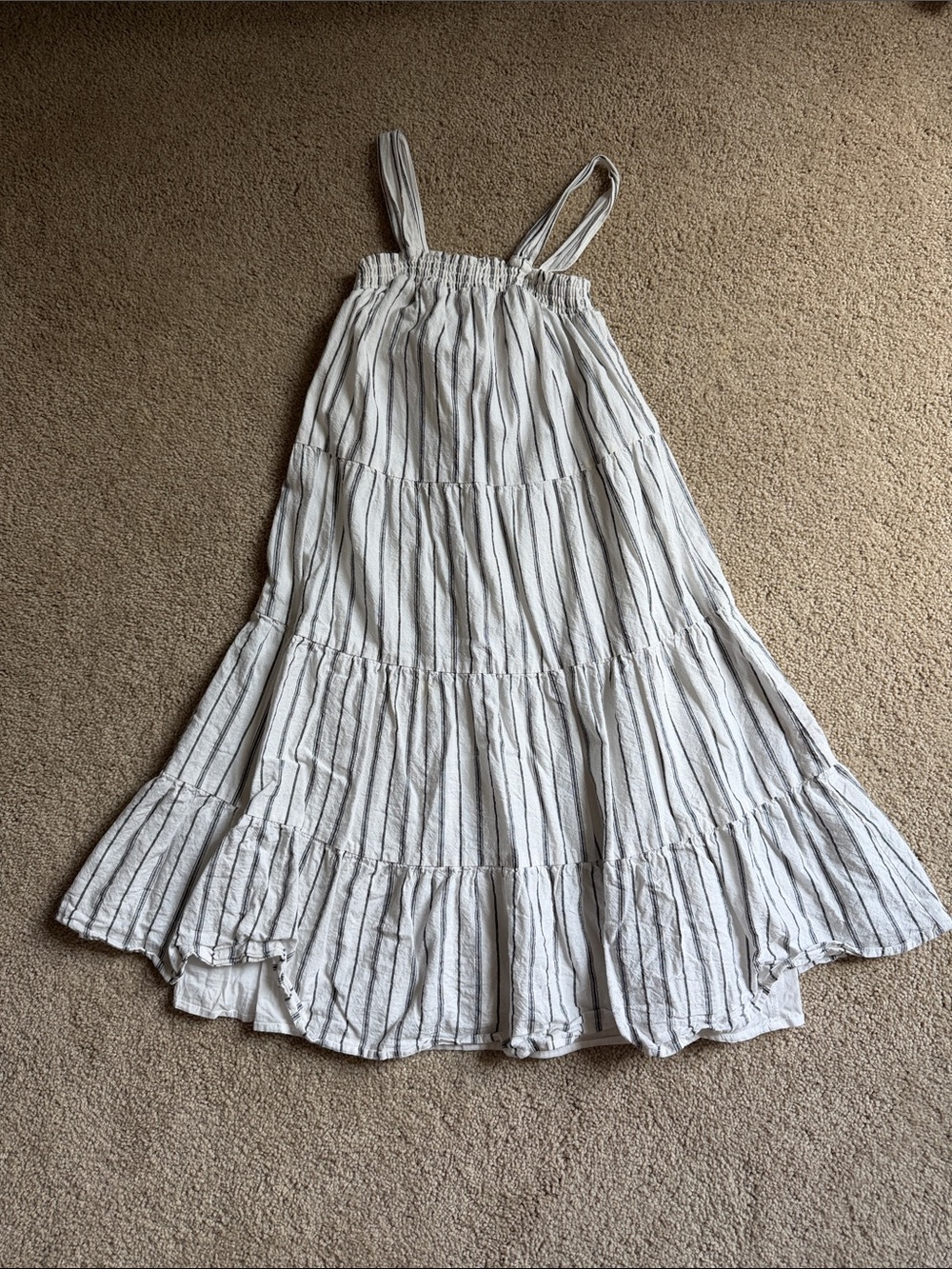 Girls' Blue Striped Button-Front Dress - Classic Preppy Bundle - Picture 2 of 4